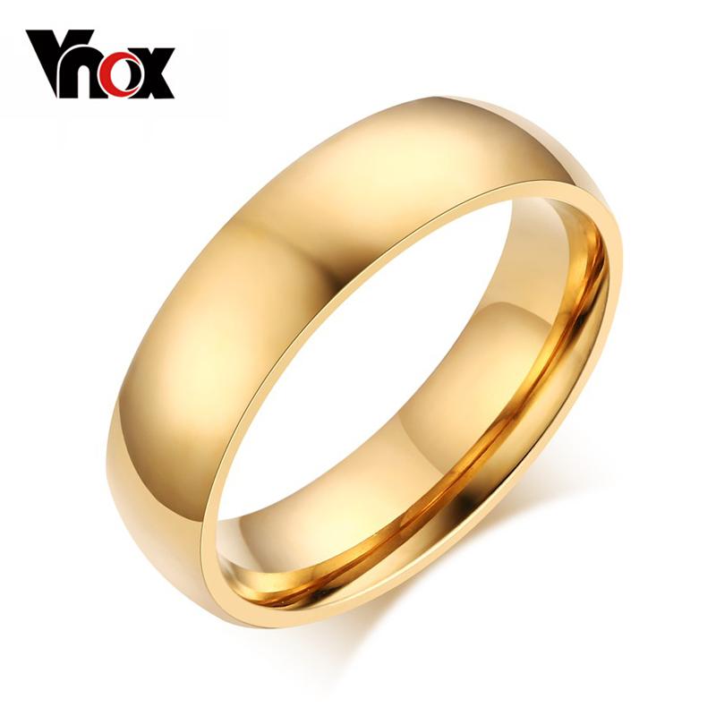 Vnox 6mm Classic Wedding Ring for Men Women - Vintage tees for Women