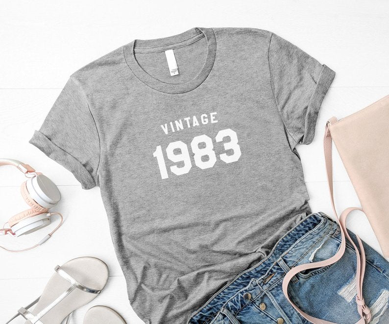40th birthday T-shirt | Vintage 1983 birth year T-shirt - Vintage tees for Women