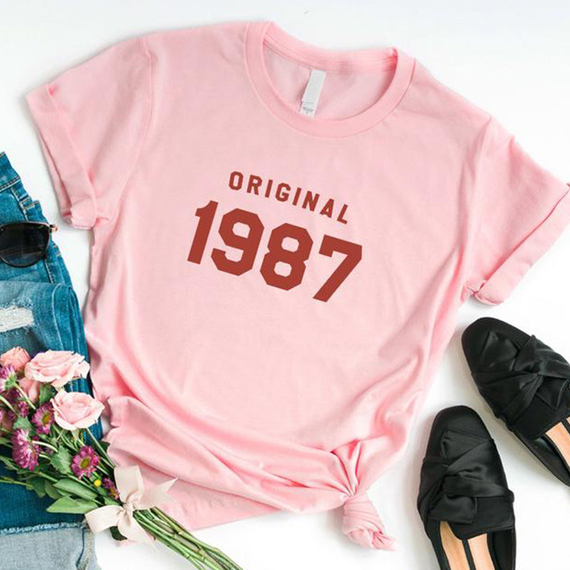 37th Birthday Gift for Her | 1987 T-shirt | Birthday Party Cotton T-shirt