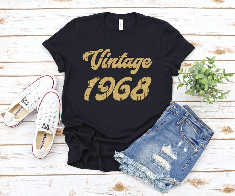 Vintage 1968 Shirt, 55th Birthday Gift, Birthday Party, 1968 T-Shirt