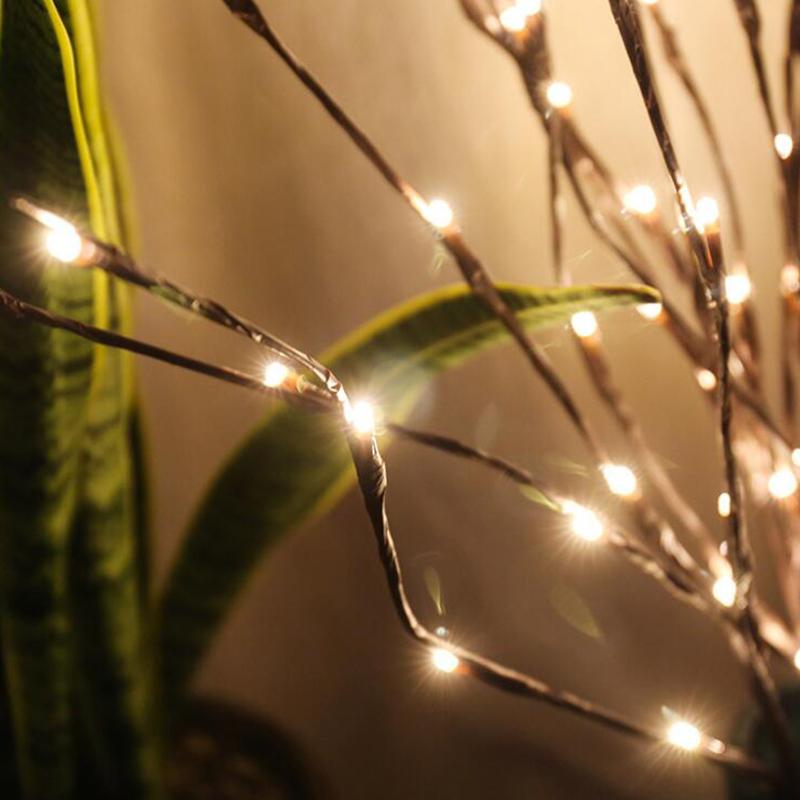 LED Willow Branch Lamp Floral Lights 20 Bulbs | Christmas Party Garden Decor Christmas Birthday Gift - Vintage tees for Women