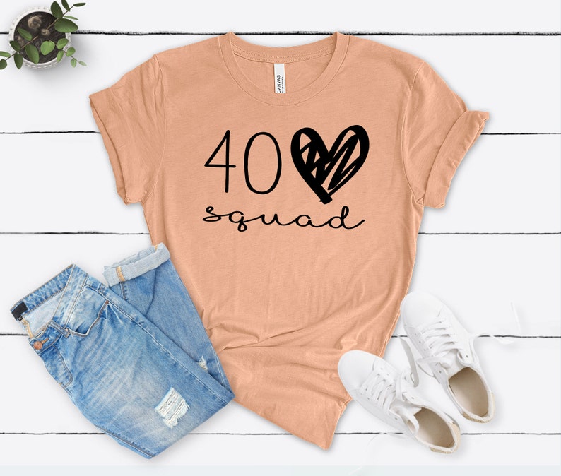 40th Squad Birthday Shirt | 40th Birthday Party T-Shirt Cotton