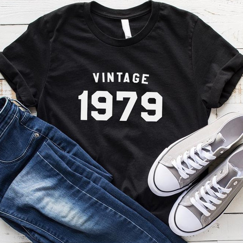 44th Birthday T-shirt | Vintage 1979 T-Shirt | Party Tops Gift - Vintage tees for Women