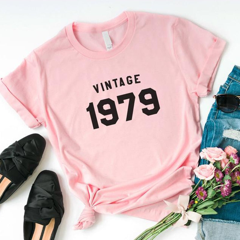 44th Birthday T-shirt | Vintage 1979 T-Shirt | Party Tops Gift - Vintage tees for Women