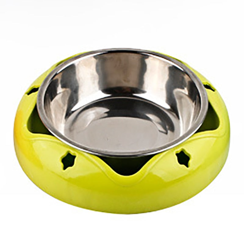 Durable Pet Bowl | Stainless Steel Drinking Feeding Dual-use Food Feeder - Vintage tees for Women