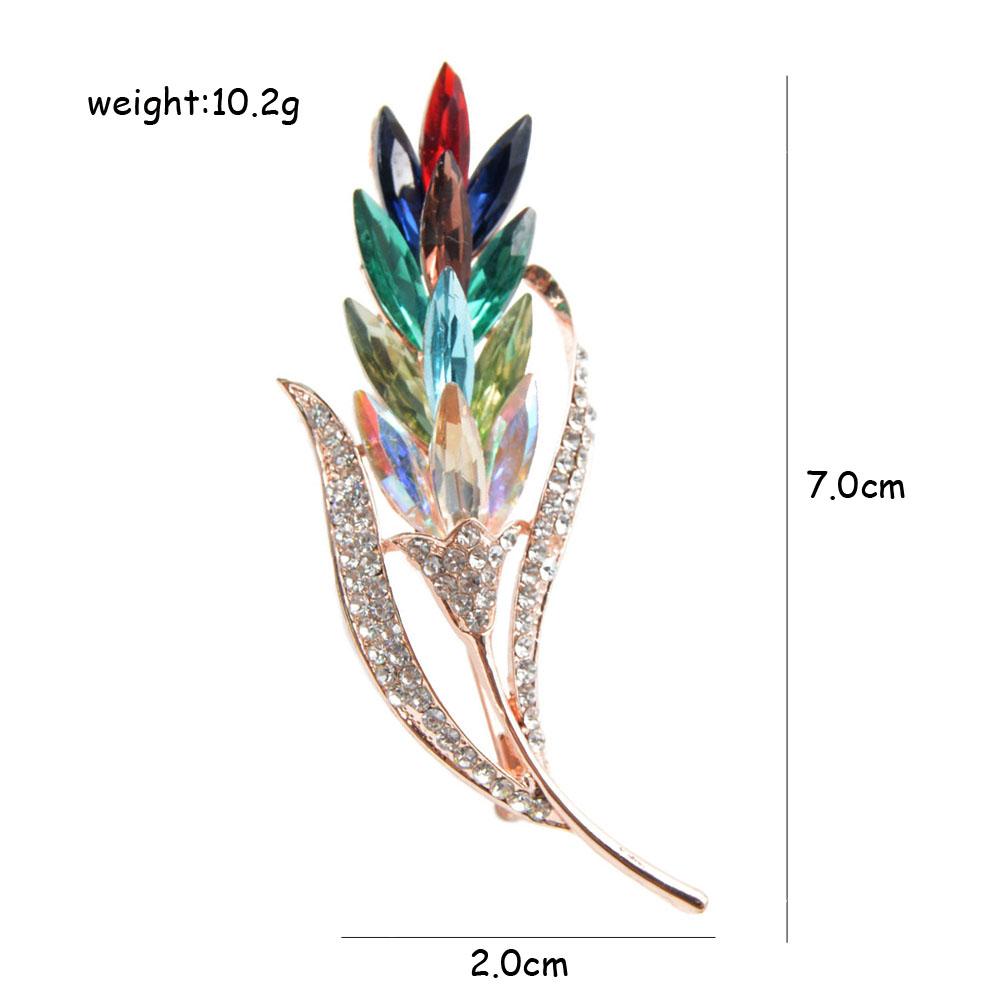 Multi-color Crystal Flower Brooches Pins - Vintage tees for Women