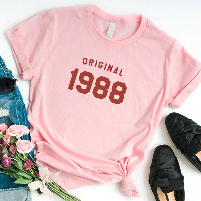 35th Birthday Summer Fashion T-shirt | Gifts for Her | 1988 Birthday Shirt T-shirts - Vintage tees for Women