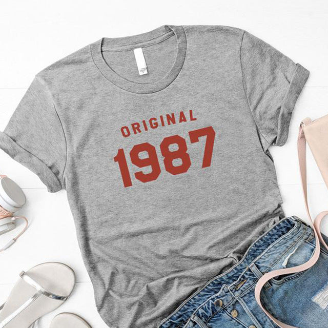 36th Birthday Gift for Her | 1987 T-shirt | Birthday Party Cotton T-shirt - Vintage tees for Women