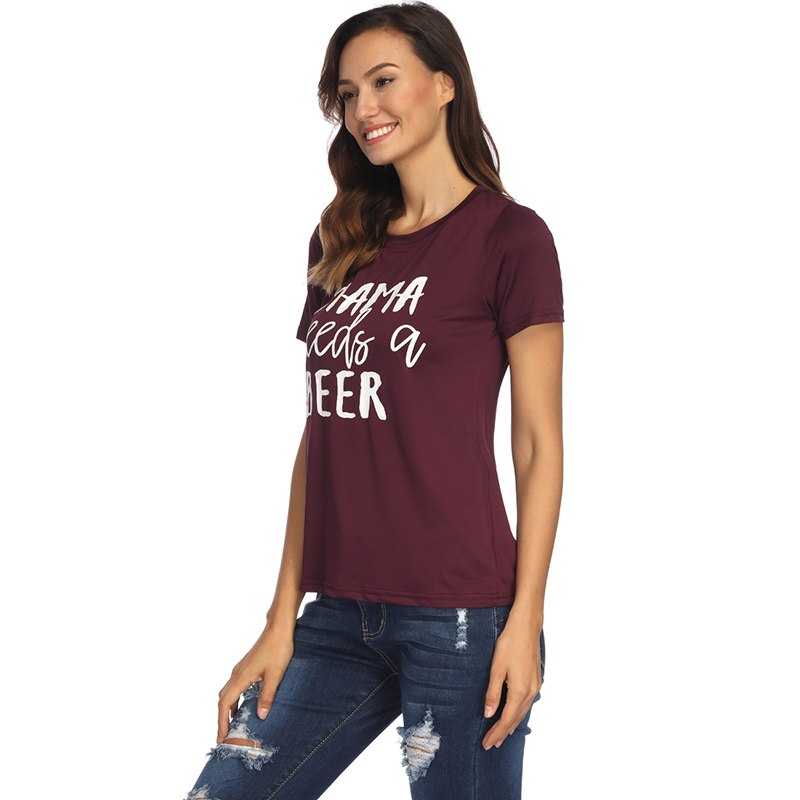 Thanksgiving T-Shirt | MAMA needs a beer | Women's O neck Top Tee - Vintage tees for Women