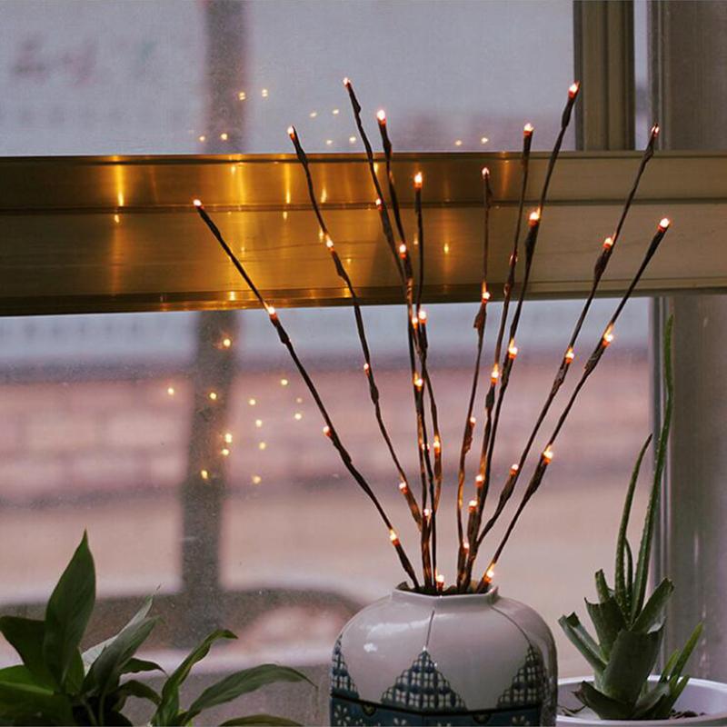 LED Willow Branch Lamp Floral Lights 20 Bulbs | Christmas Party Garden Decor Christmas Birthday Gift