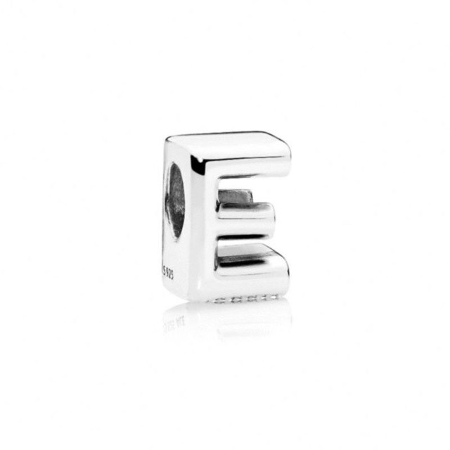 Initial alphabet letter A-Z loose bead Fits Pandora charms silver - Vintage tees for Women