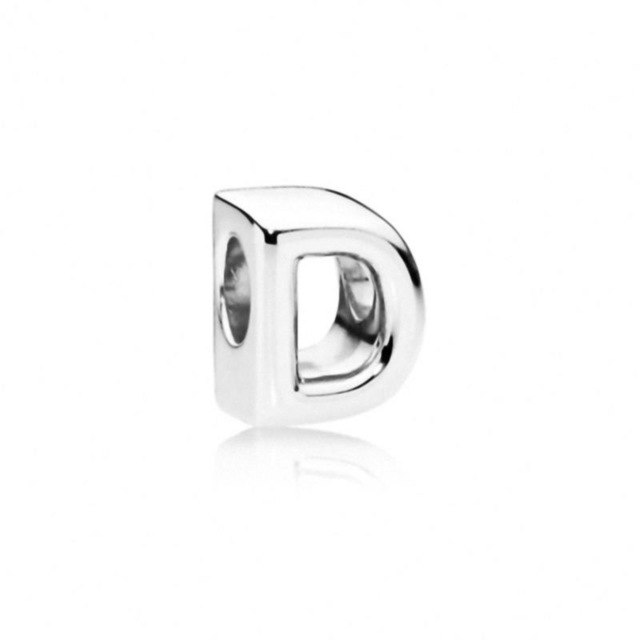Initial alphabet letter A-Z loose bead Fits Pandora charms silver - Vintage tees for Women