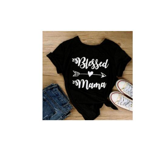 Blessed Mama | Women T-Shirt | O-Neck Short Sleeve Top - Vintage tees for Women