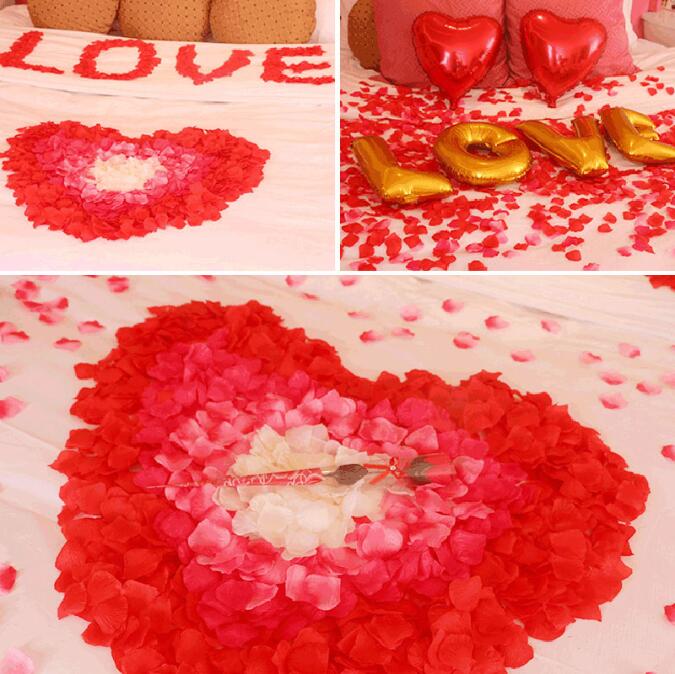 Wedding Party Accessories Artificial Flower Rose Petal Fake Petals Marriage Decoration For Valentine supplies - Vintage tees for Women