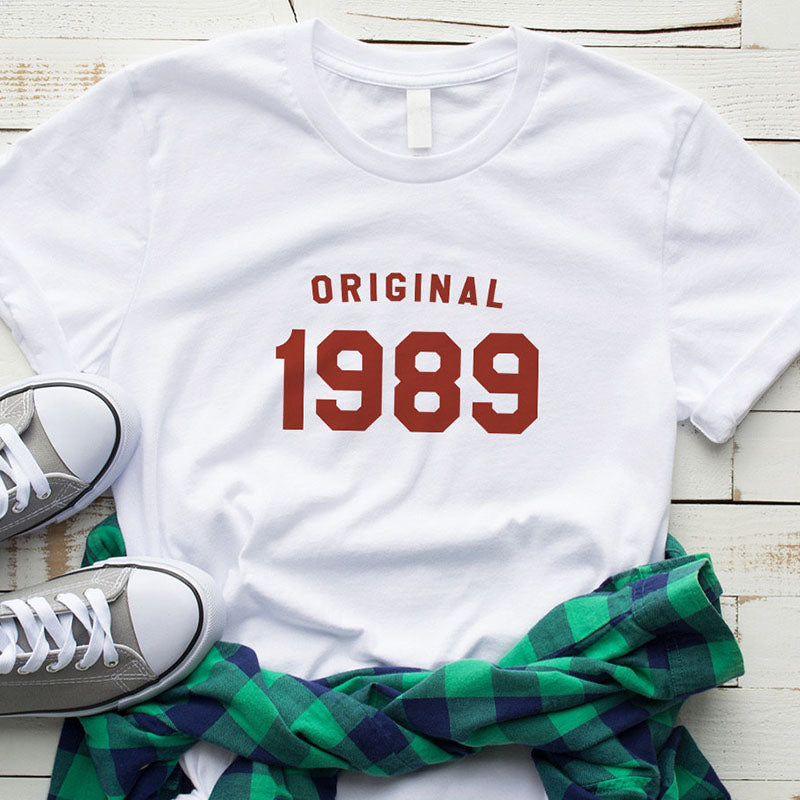 34th Birthday Shirt Summer Fashion T-shirt | 1989 Birthday T-shirts Mom Life Tops - Vintage tees for Women