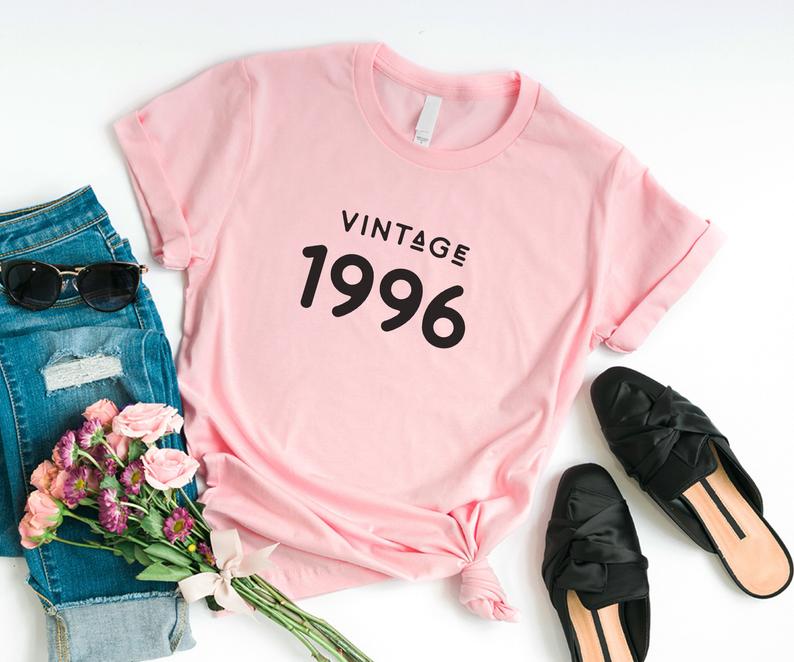 Vintage 1996 T-shirt | 28th birthday gift for her | Birthday T-shirt for Women