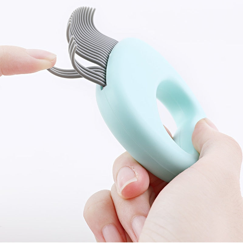 Elastic Soft Needle Comb | Pet Hair Removal Massaging Shell Comb | PET Massage Brush - Vintage tees for Women