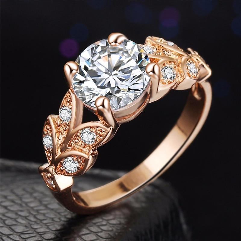 Crystal Silver Cubic Zirconia Wedding Ring - Vintage tees for Women
