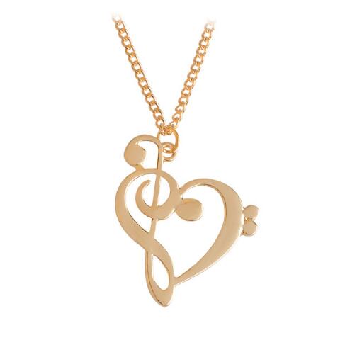 Fine Gold Chain Heart Shaped Pendant Necklace - Vintage tees for Women