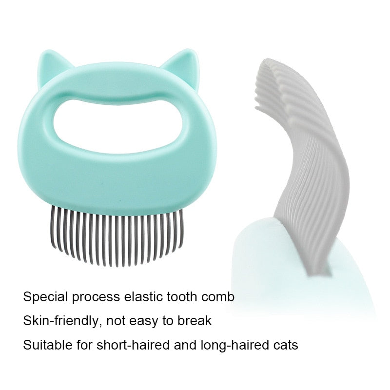 Elastic Soft Needle Comb | Pet Hair Removal Massaging Shell Comb | PET Massage Brush - Vintage tees for Women
