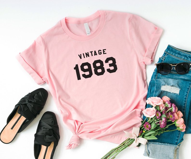 40th birthday T-shirt | Vintage 1983 birth year T-shirt - Vintage tees for Women