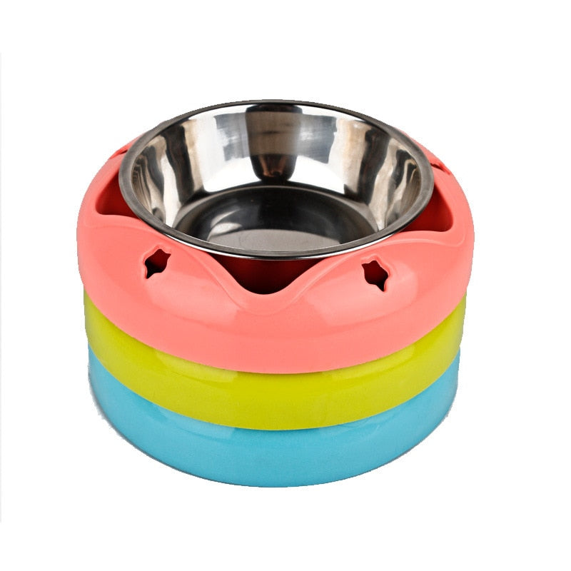 Durable Pet Bowl | Stainless Steel Drinking Feeding Dual-use Food Feeder - Vintage tees for Women