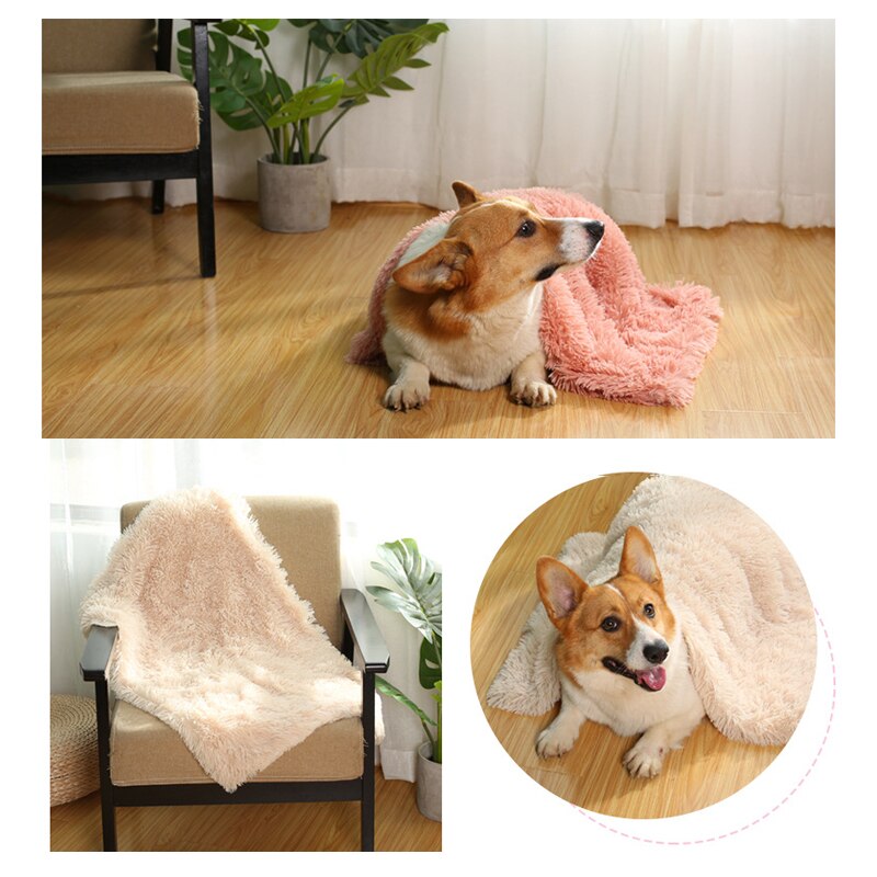 Fluffy Plush Dog & Cats Blanket | Pet Sleeping Mat Cushion Mattress Extra Soft Warm | Blankets for Small Medium Large Dogs & Cats - Vintage tees for Women