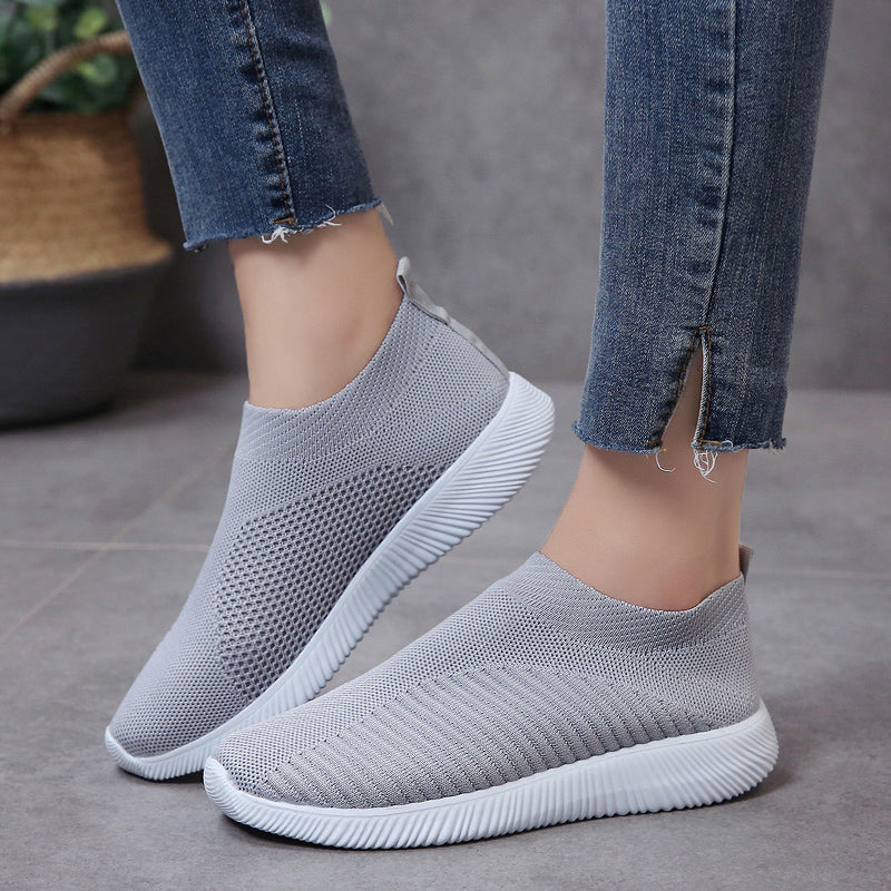 Womens Plus Size 43 Breathable Sneakers | Women Slip on Soft Ladies Casual Running Shoes - Vintage tees for Women