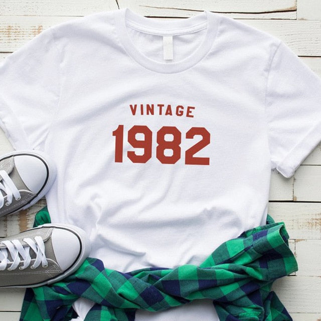 Vintage 1982 Birthday T-Shirt | 41st Birthday Party T-Shirt Cotton - Vintage tees for Women