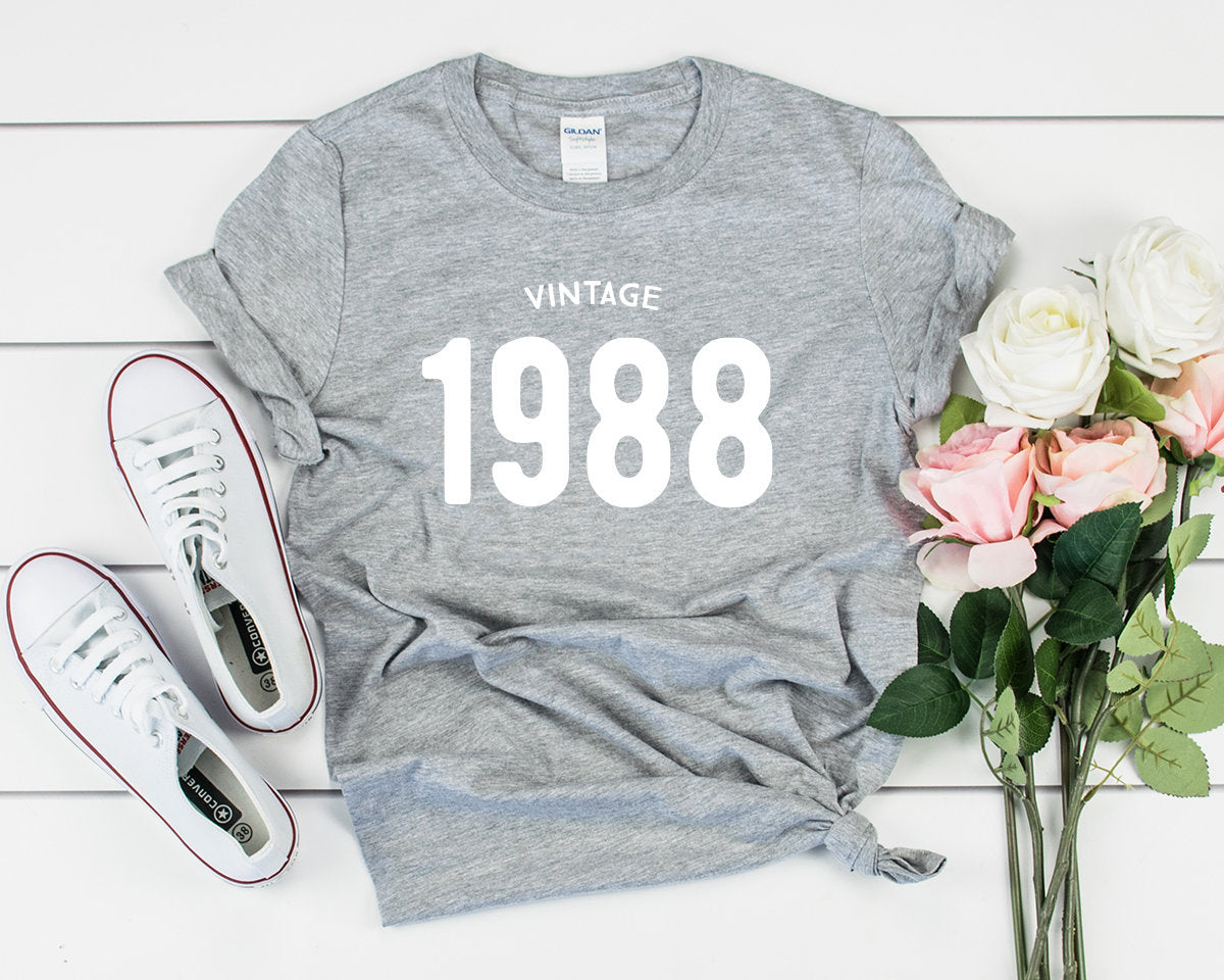Vintage 1988 Women T-Shirt | 35th Birthday Party T-Shirt Cotton - Vintage tees for Women