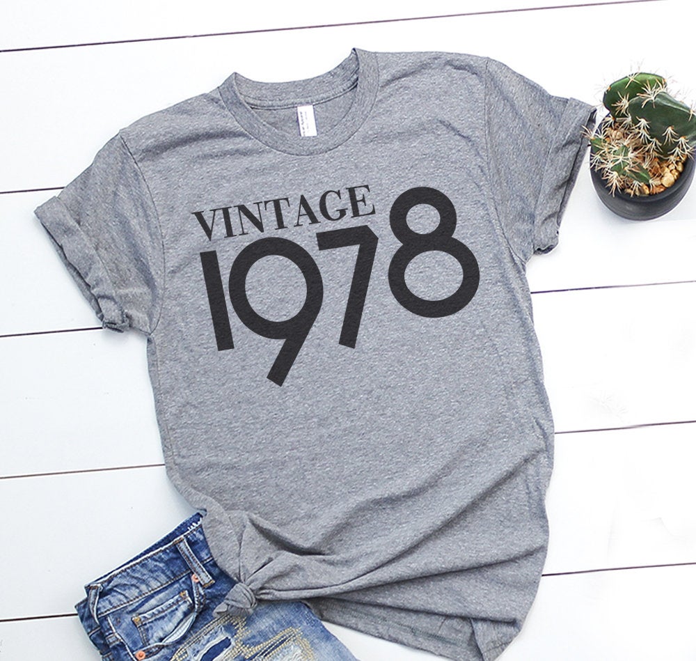 Vintage 1978 Birthday T-Shirt  | 46th Birthday Gift | New Fashion Short Sleeve