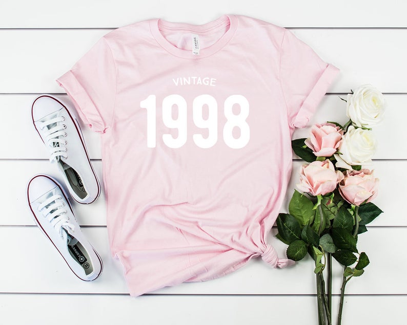 Vintage 1998 Women T-Shirt | 25th Birthday Party T-Shirt Cotton - Vintage tees for Women