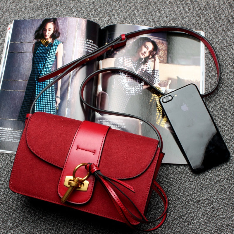 Women Genuine Leather Saddle Bag | Cross Body Over Shoulder Bag handbag - Vintage tees for Women