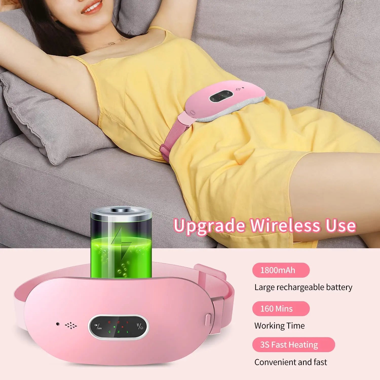 Electric Pain Relief Device | Women Menstrual Heating Pad | Abdominal Massager