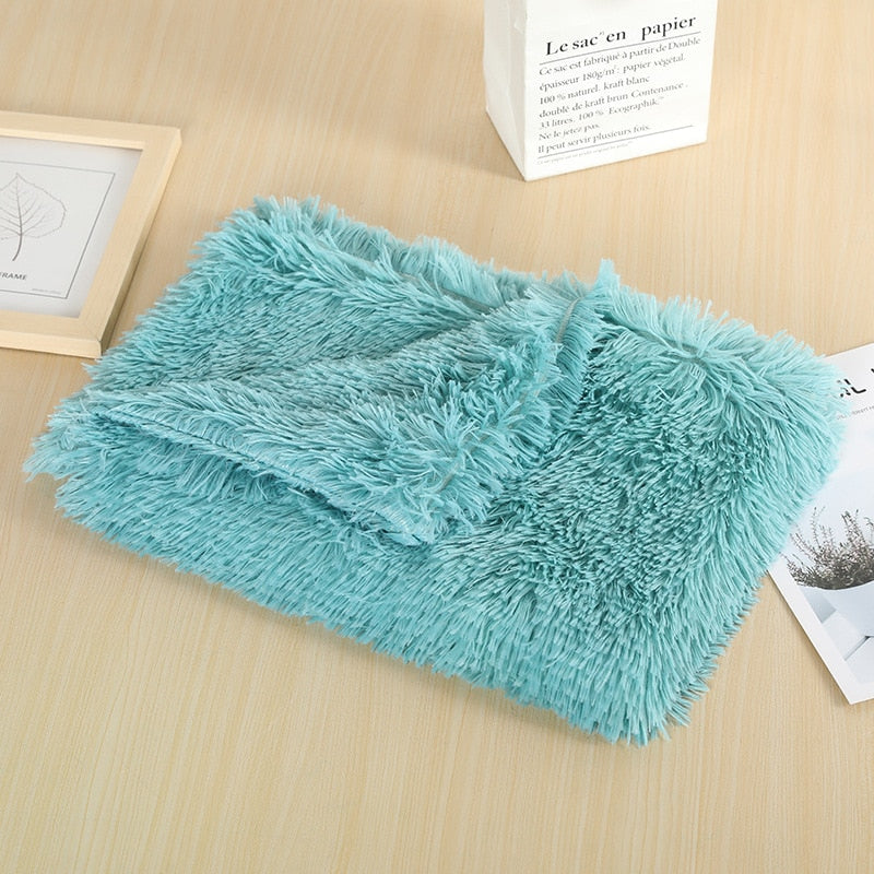 Fluffy Plush Dog & Cats Blanket | Pet Sleeping Mat Cushion Mattress Extra Soft Warm | Blankets for Small Medium Large Dogs & Cats - Vintage tees for Women