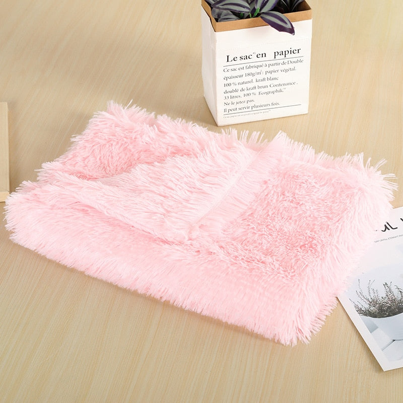 Fluffy Plush Dog & Cats Blanket | Pet Sleeping Mat Cushion Mattress Extra Soft Warm | Blankets for Small Medium Large Dogs & Cats - Vintage tees for Women