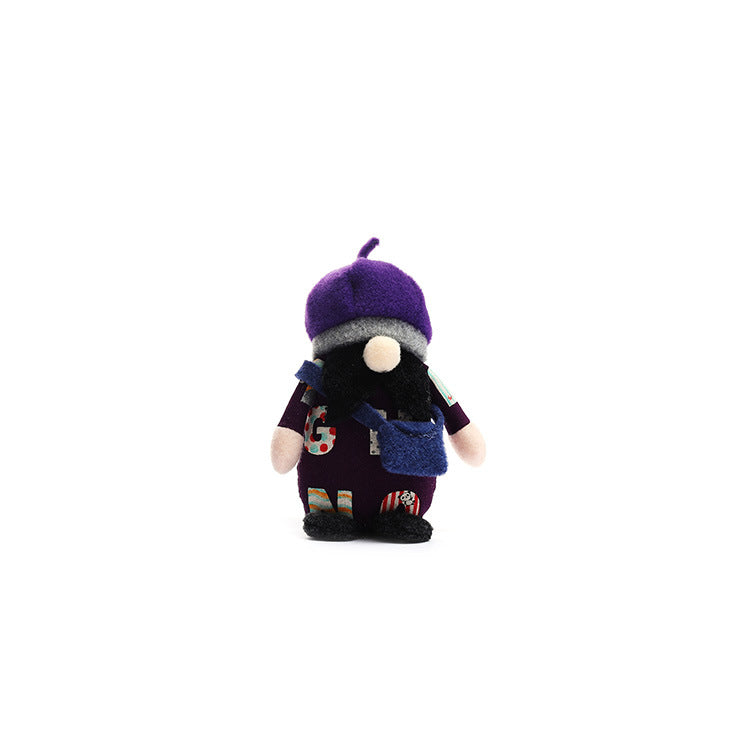 New school season dwarf Rudolph back school bag faceless dwarf doll college kindergarten decorations - Vintage tees for Women