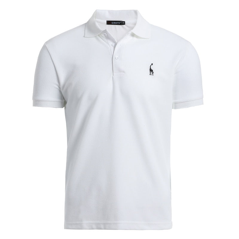 Man Polo Shirt Mens Casual Deer Embroidery Cotton Polo shirt Men Short Sleeve High Quantity polo men - Vintage tees for Women