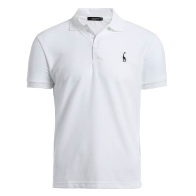 Man Polo Shirt Mens Casual Deer Embroidery Cotton Polo shirt Men Short Sleeve High Quantity polo men - Vintage tees for Women