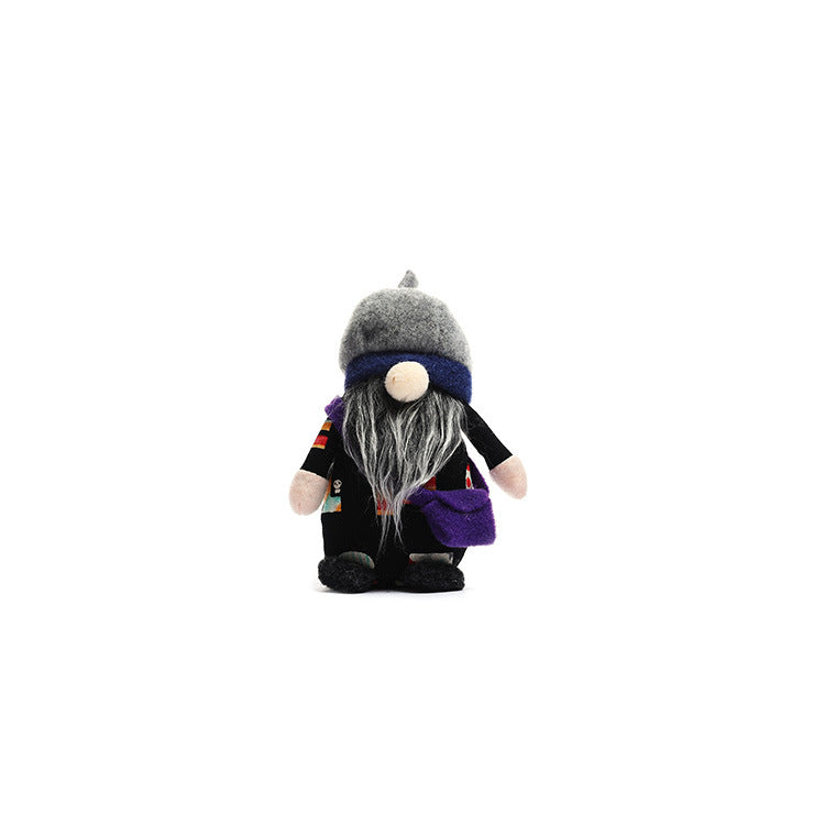 New school season dwarf Rudolph back school bag faceless dwarf doll college kindergarten decorations - Vintage tees for Women