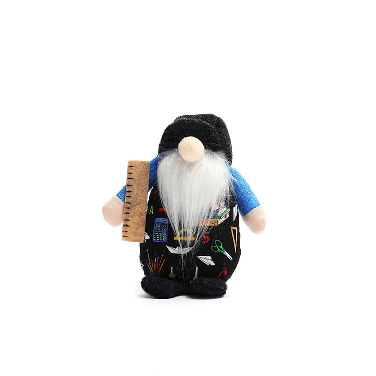 New school dwarf Rudolph faceless doll round hat dwarf doll college kindergarten decorations - Vintage tees for Women