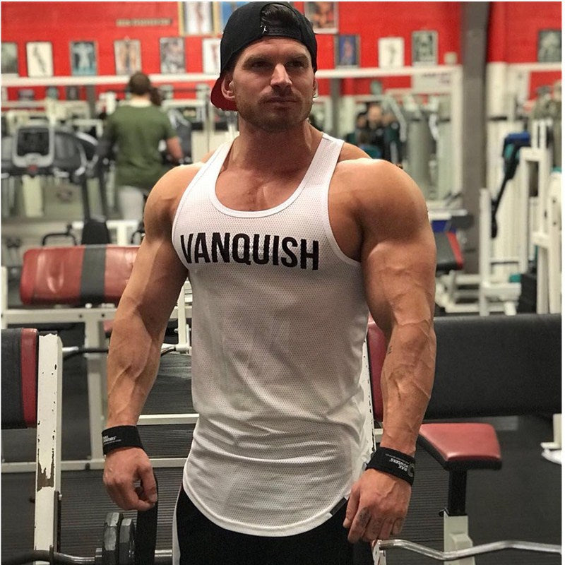 Summer Fitness Men Tank Top Mens Bodybuilding Stringers Tank Tops Singlet Brand Clothing men Sleeveless Shirt - Vintage tees for Women