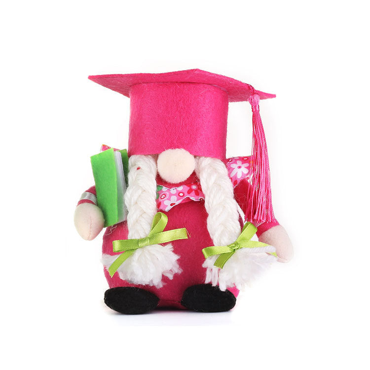 Opening ceremony dwarf couple doll decoration cross border graduation season rag doll decoration bachelor hat mascot - Vintage tees for Women