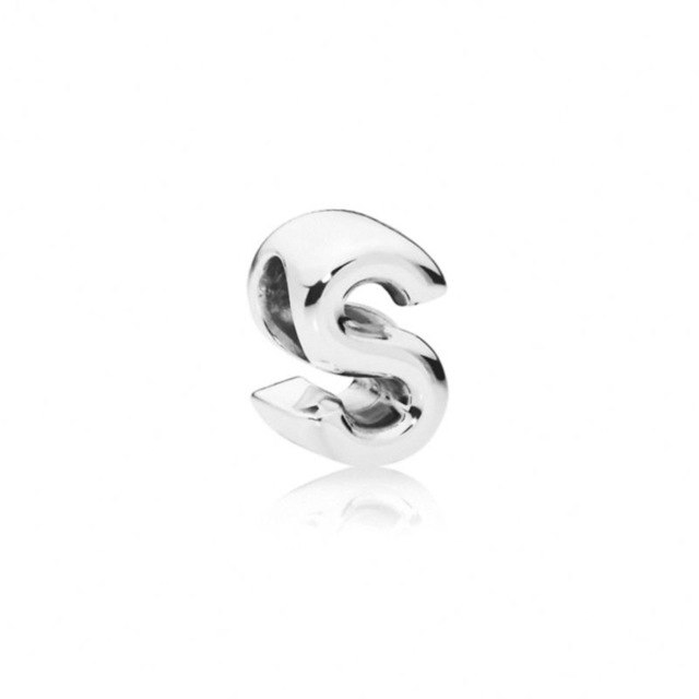 Initial alphabet letter A-Z loose bead Fits Pandora charms silver - Vintage tees for Women