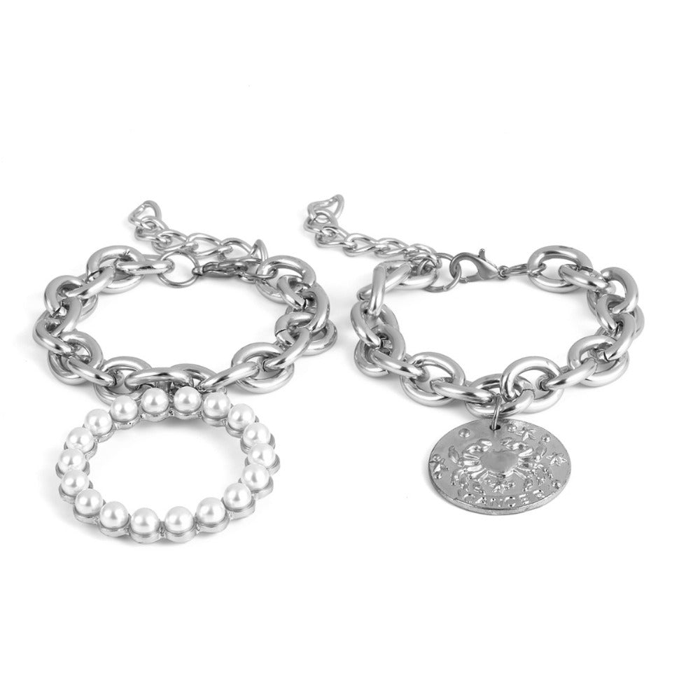 Exaggerated Charm Pearl Crab Pendant Bracelet | Cuff Bracelets Bangles Female Gifts - Vintage tees for Women