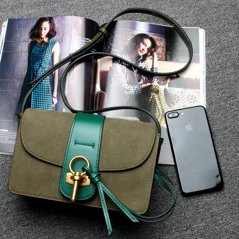 Women Genuine Leather Saddle Bag | Cross Body Over Shoulder Bag handbag - Vintage tees for Women