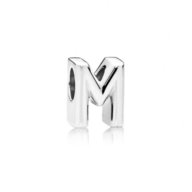 Initial alphabet letter A-Z loose bead Fits Pandora charms silver - Vintage tees for Women