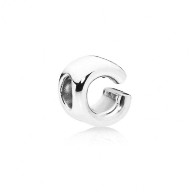 Initial alphabet letter A-Z loose bead Fits Pandora charms silver - Vintage tees for Women