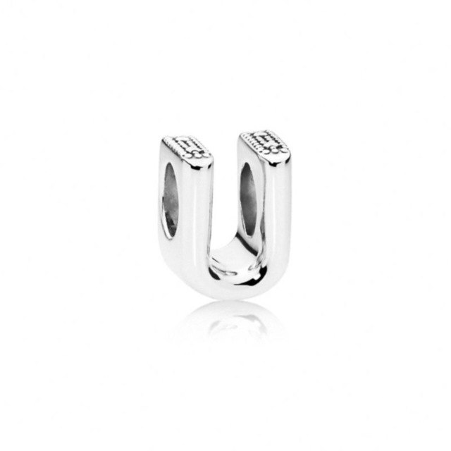Initial alphabet letter A-Z loose bead Fits Pandora charms silver - Vintage tees for Women