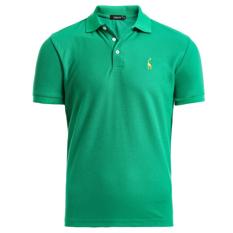 Man Polo Shirt Mens Casual Deer Embroidery Cotton Polo shirt Men Short Sleeve High Quantity polo men - Vintage tees for Women